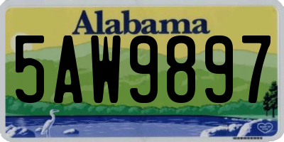 AL license plate 5AW9897