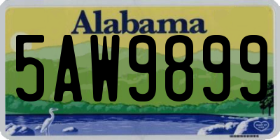 AL license plate 5AW9899
