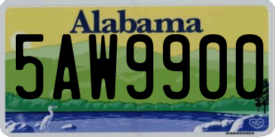 AL license plate 5AW9900