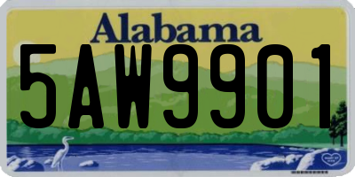 AL license plate 5AW9901