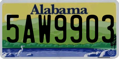 AL license plate 5AW9903