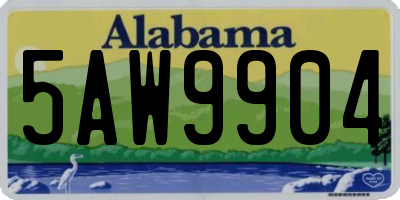 AL license plate 5AW9904