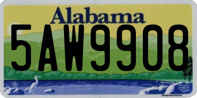 AL license plate 5AW9908