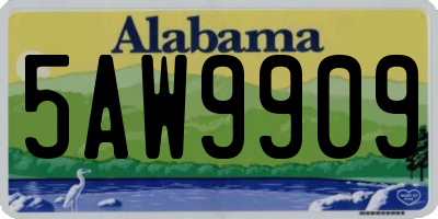 AL license plate 5AW9909