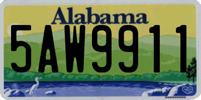 AL license plate 5AW9911