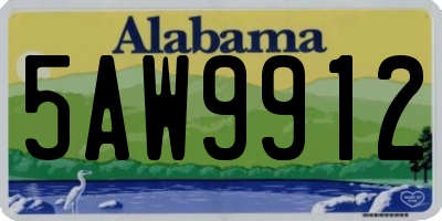 AL license plate 5AW9912