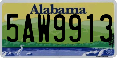 AL license plate 5AW9913