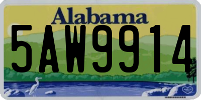 AL license plate 5AW9914