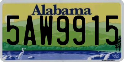 AL license plate 5AW9915