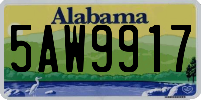 AL license plate 5AW9917