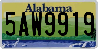 AL license plate 5AW9919