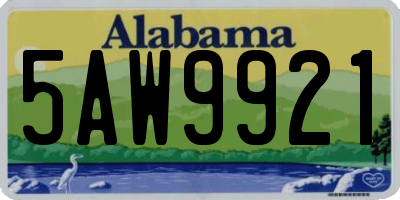 AL license plate 5AW9921