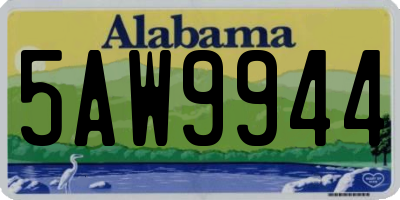 AL license plate 5AW9944