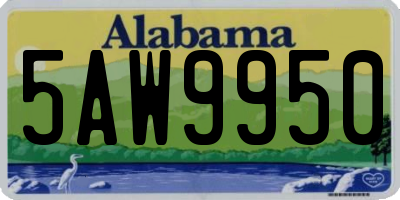 AL license plate 5AW9950
