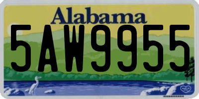 AL license plate 5AW9955