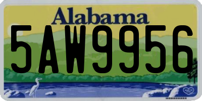 AL license plate 5AW9956