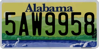 AL license plate 5AW9958
