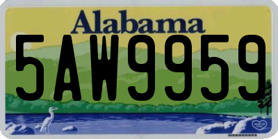 AL license plate 5AW9959