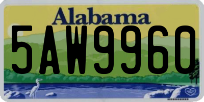 AL license plate 5AW9960