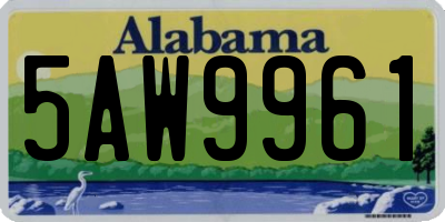 AL license plate 5AW9961