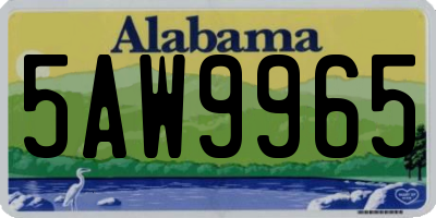 AL license plate 5AW9965