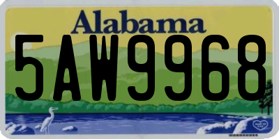 AL license plate 5AW9968