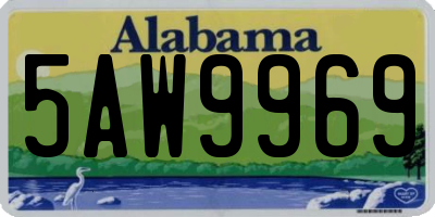 AL license plate 5AW9969