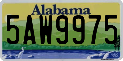 AL license plate 5AW9975