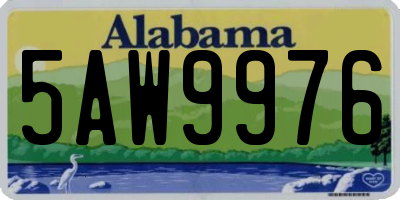 AL license plate 5AW9976