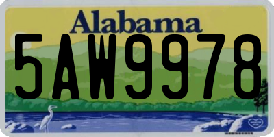 AL license plate 5AW9978