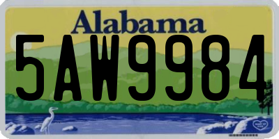 AL license plate 5AW9984