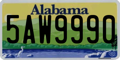 AL license plate 5AW9990