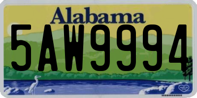 AL license plate 5AW9994