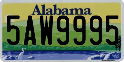AL license plate 5AW9995