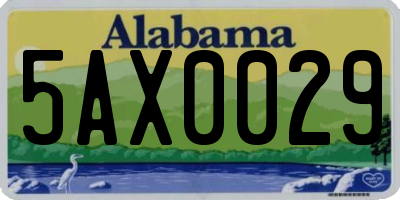 AL license plate 5AX0029