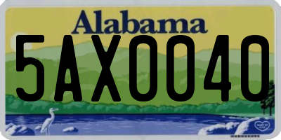 AL license plate 5AX0040