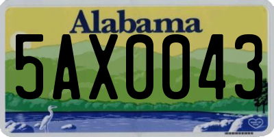 AL license plate 5AX0043