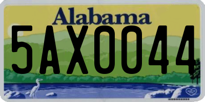 AL license plate 5AX0044