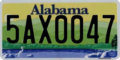 AL license plate 5AX0047