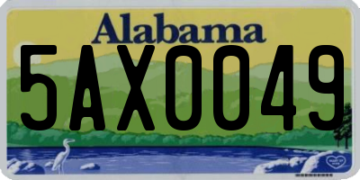 AL license plate 5AX0049
