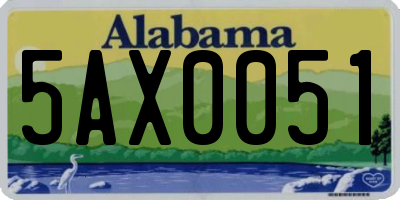 AL license plate 5AX0051