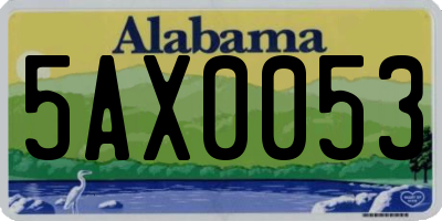 AL license plate 5AX0053