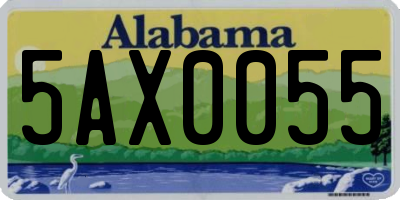 AL license plate 5AX0055
