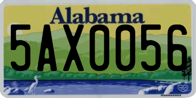 AL license plate 5AX0056