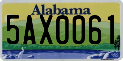 AL license plate 5AX0061