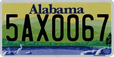 AL license plate 5AX0067