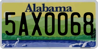 AL license plate 5AX0068
