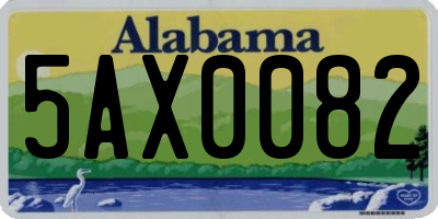 AL license plate 5AX0082