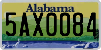 AL license plate 5AX0084