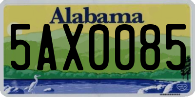 AL license plate 5AX0085